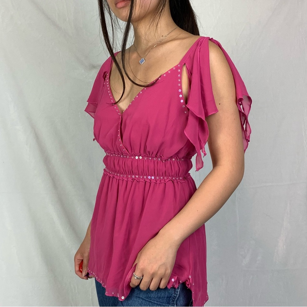 bisou bisou small fuschia pink cami size 4 - Picture 3 of 9